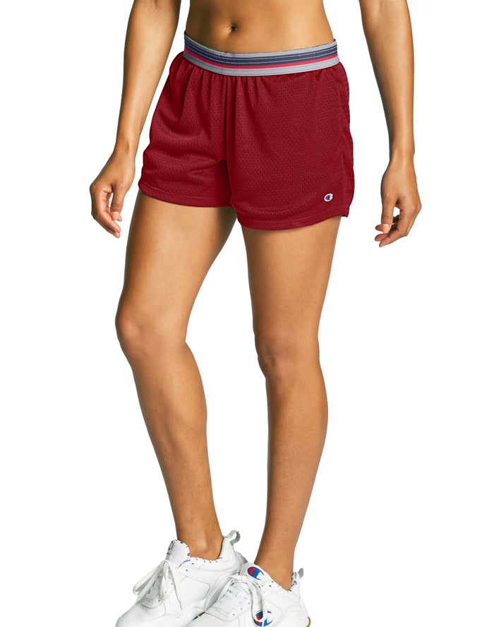 Champion Womens Shorts NZ - Mesh 4 Red ( 7462-GWIJP )